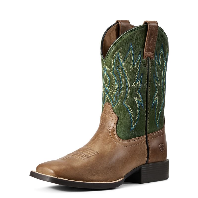 Ariat Pace Setter Kahverengi / Turkuaz Western Csizma Çocuk (26697-296)